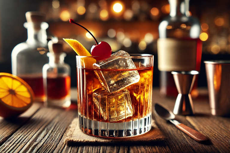 Old fashioned cocktail