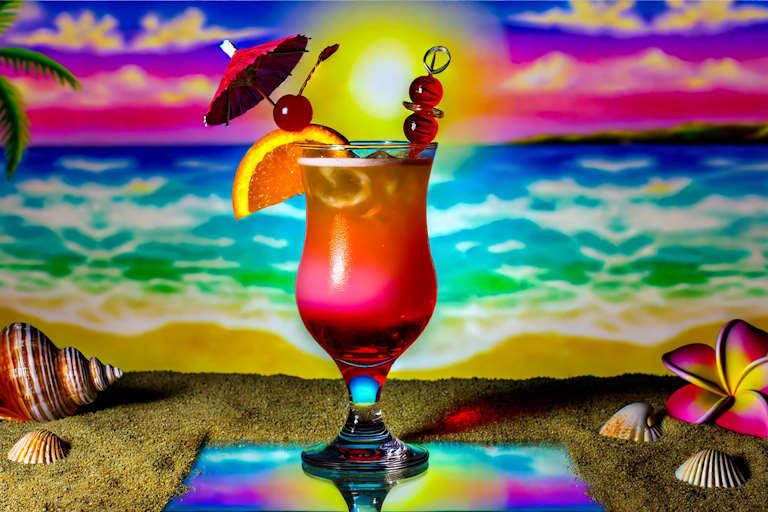 Sex on the beach cocktail